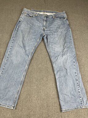 Levi's 559 Mens Light Wash Blue Relaxed Straight Jeans W40 L30